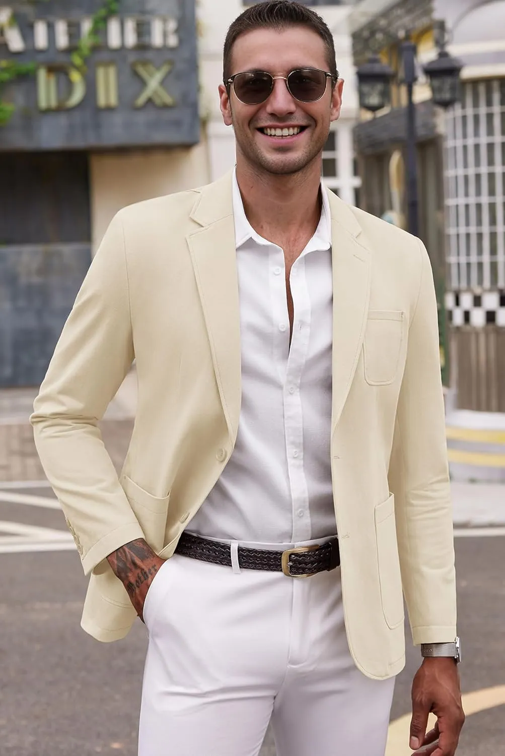 COOFANDY Men's Casual Blazer Regular Fit Cotton Sport Coat Machine Washable Suit Jacket