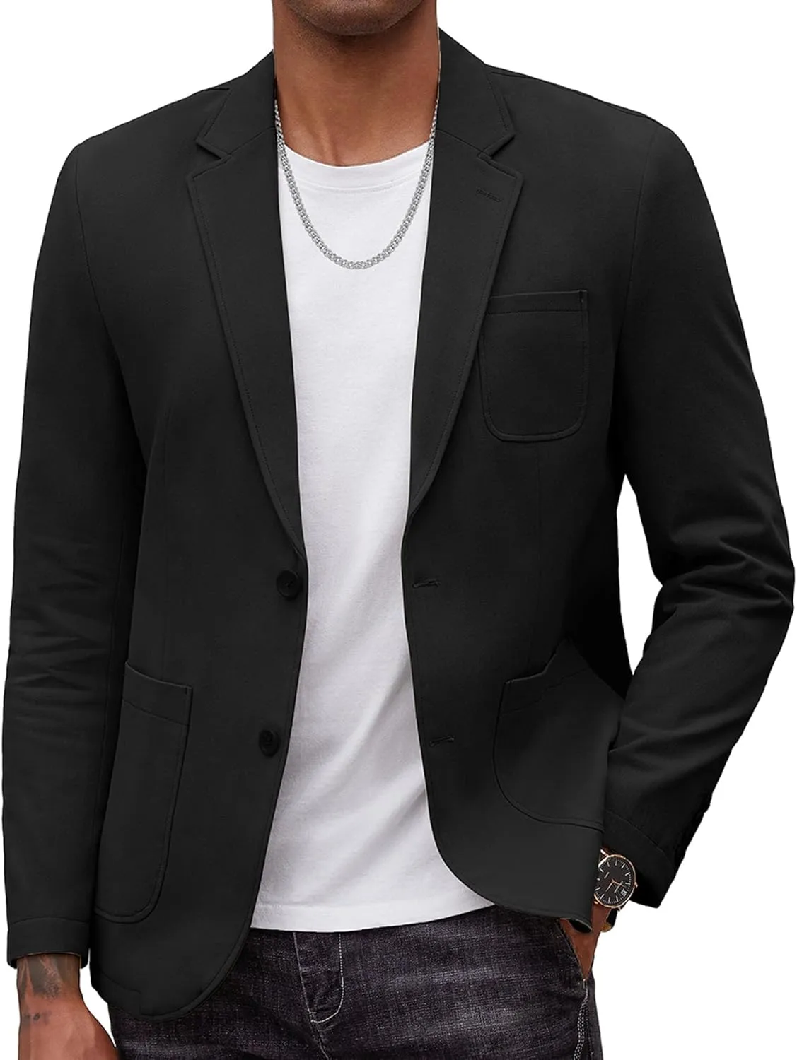 COOFANDY Men's Casual Blazer Regular Fit Cotton Sport Coat Machine Washable Suit Jacket