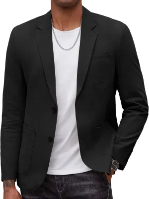 COOFANDY Men's Casual Blazer Regular Fit Cotton Sport Coat Machine Washable Suit Jacket