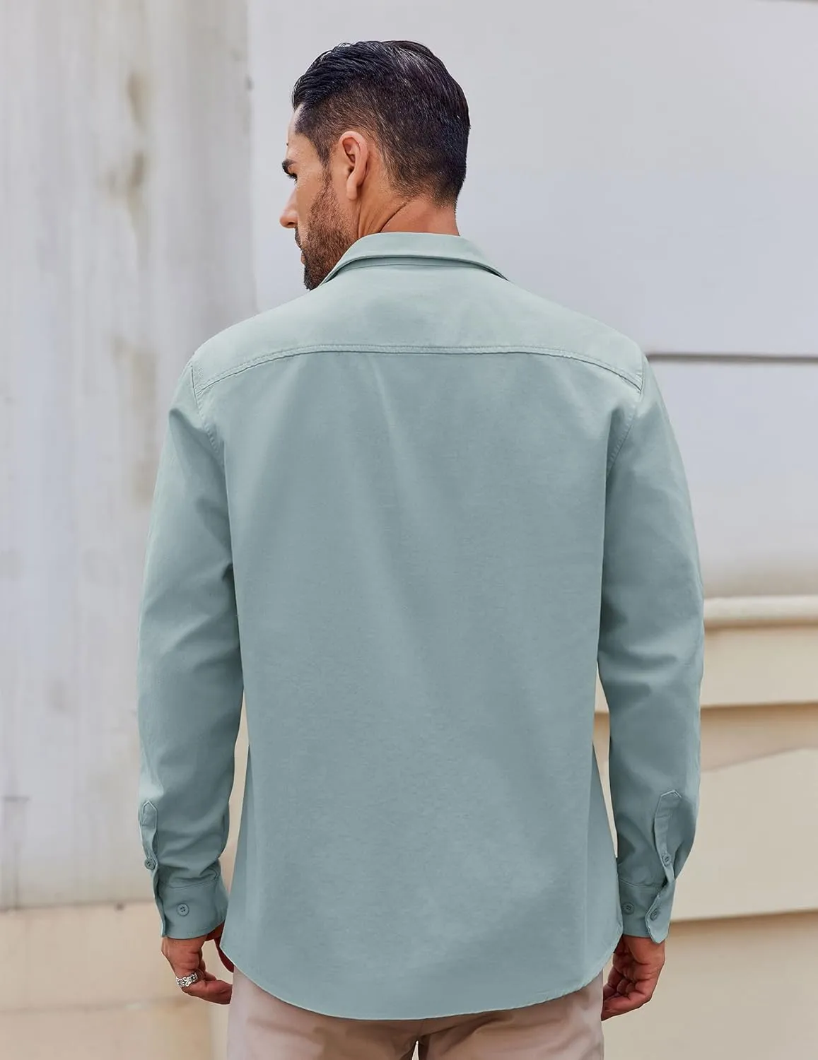 COOFANDY Mens Lightweight Button Down Shirt Jacket Casual Shacket Cotton Overshirt