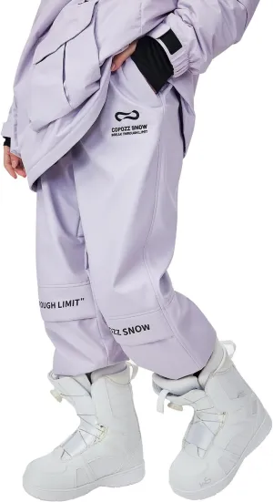 COPOZZ Ski Pants for Men and Women with Waterproof Breathable Comfortable All-Weather Protection for Skiing and Hiking White