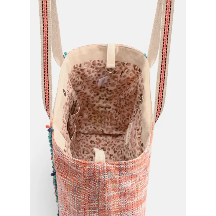 Copper Tan  Eye Embellished Tote