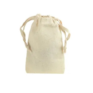 Cotton Favor Bags with Drawstrings, 12-Piece, 3-Inch x 5-Inch