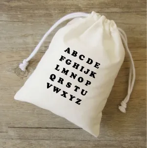 Cotton Gift Bag, Personalised Cotton Drawstring Bag,