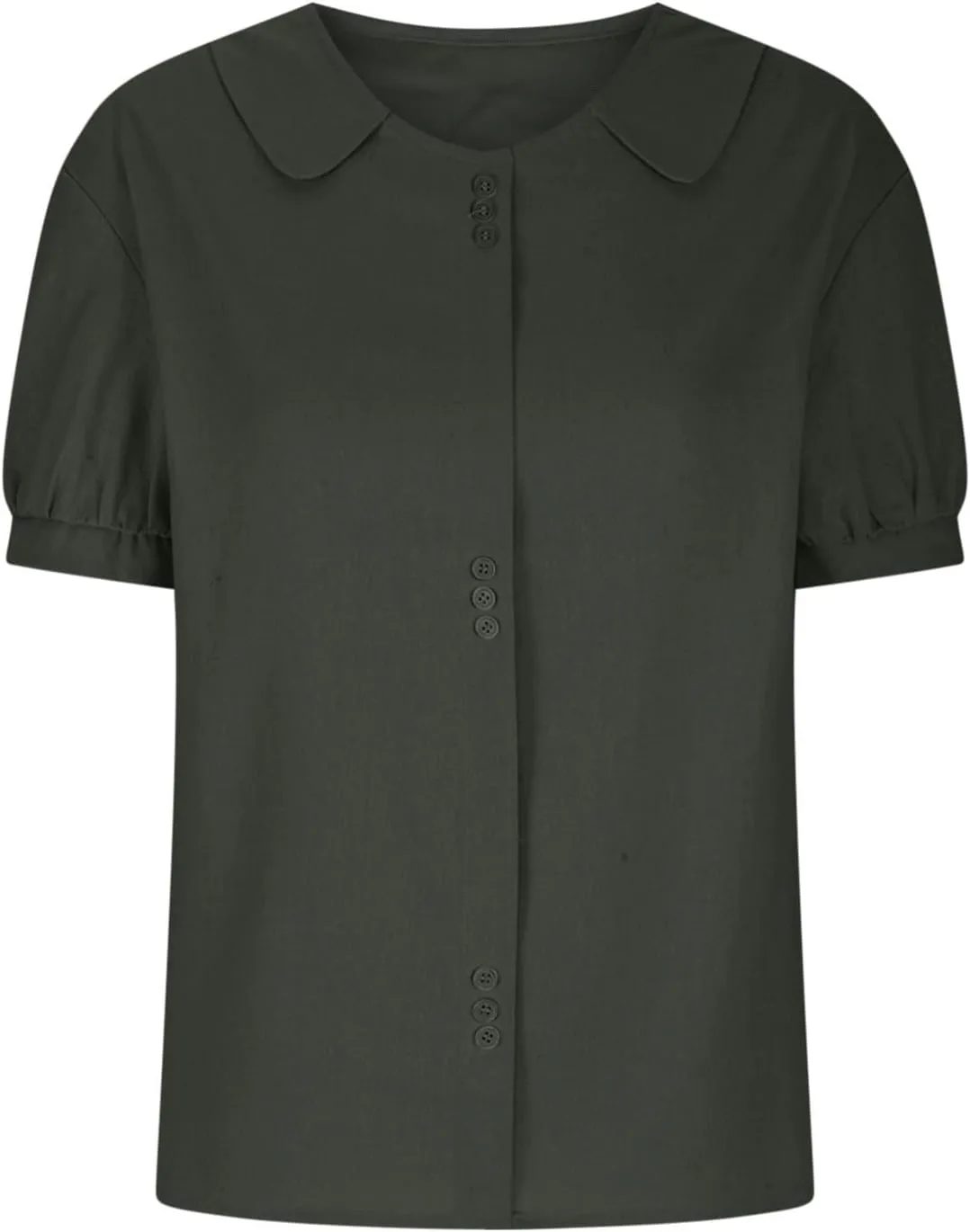 Cotton Tee Shirts for Women 2024 Fashion Short Sleeve V Neck Cotton Linen Top Loose Fit Solid Blouse Ladies Clothes