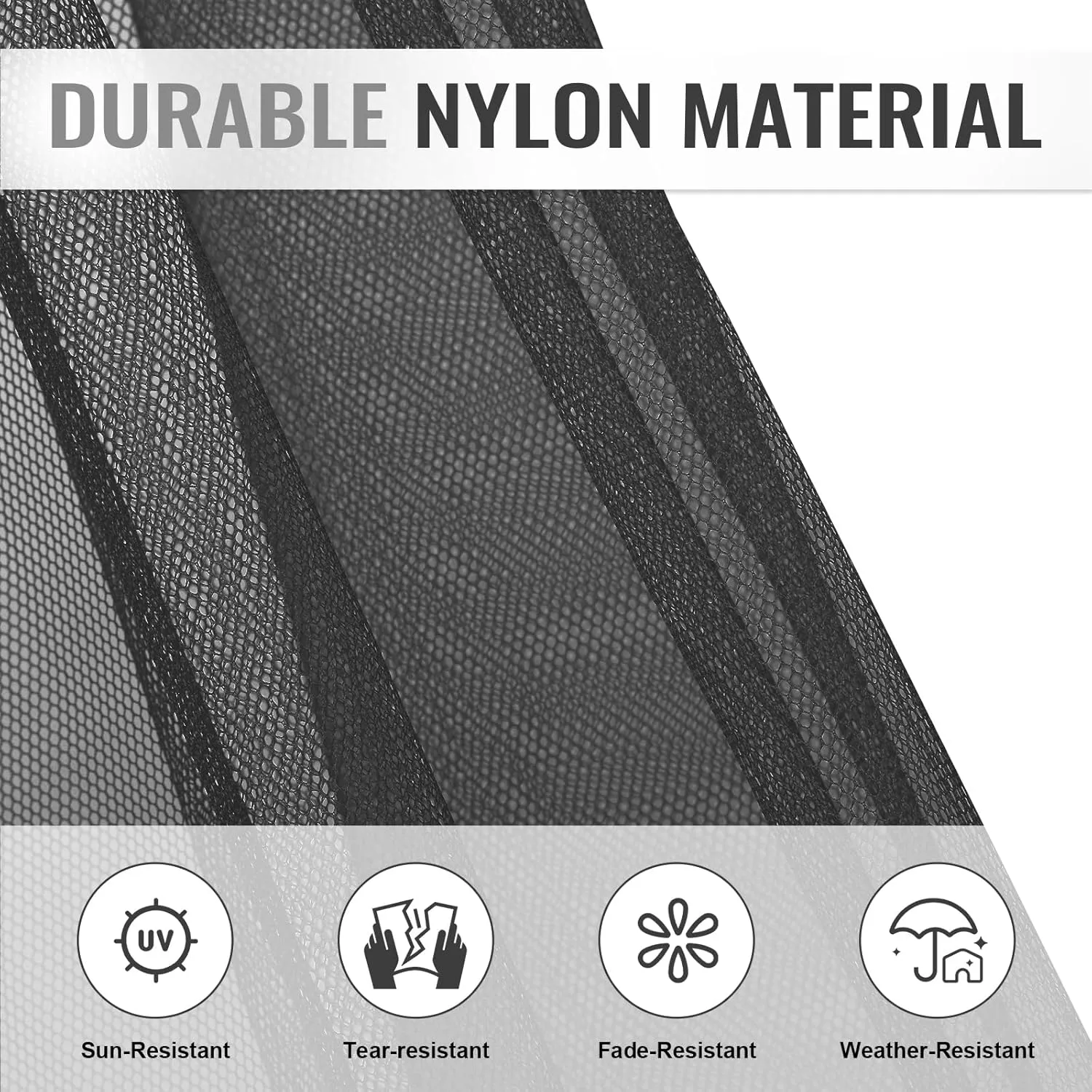 COWVIE Gazebo Replacement Netting Screen, 10' x 10' Universal Gazebo 4-Panel Mosquito Sidewalls with Double Zippers for Outdoor Patio (Only Netting)