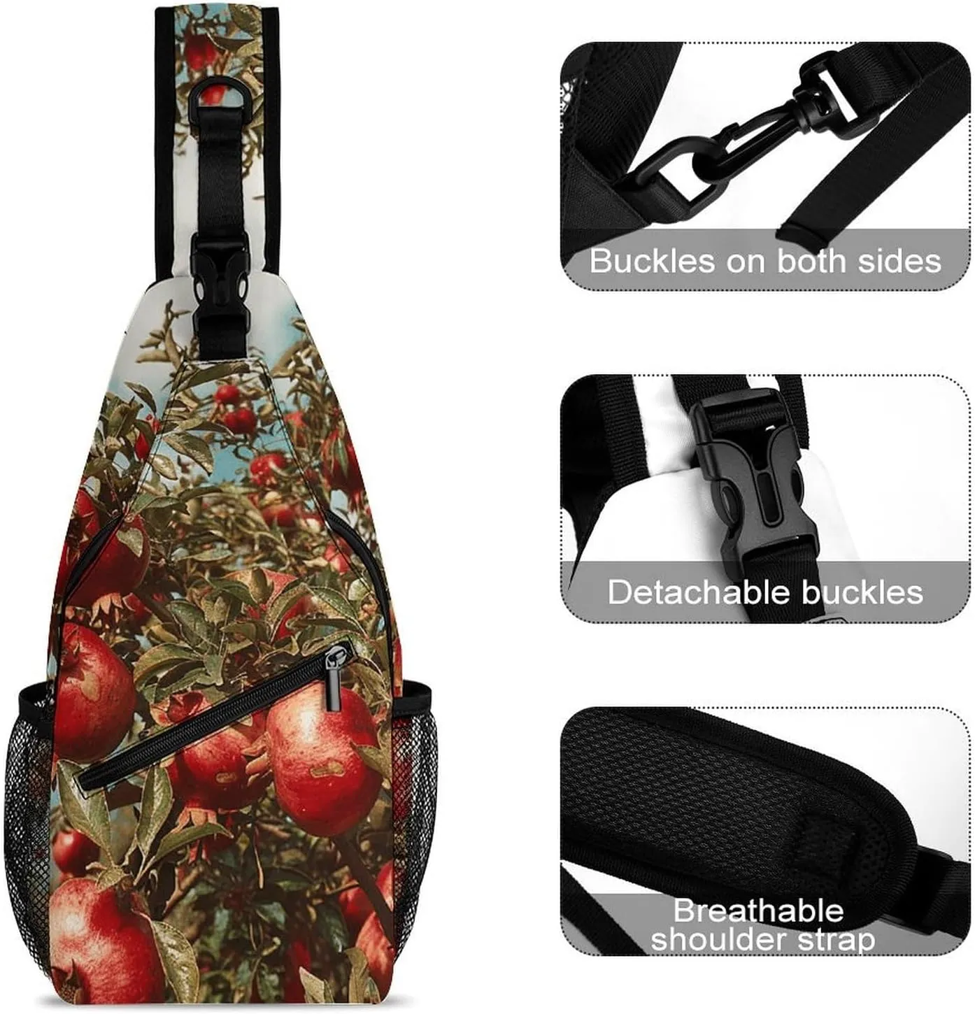 Crossbody Bag for Women Men Chest Bag Floating in The Sling Bag Crossbody Shoulder Bag Sling Backpack
