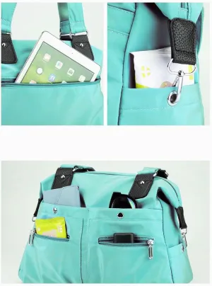 Crossbody Bag for Women Multi-Pocket Nylon Tote Handbag Commuter Shoulder Bag