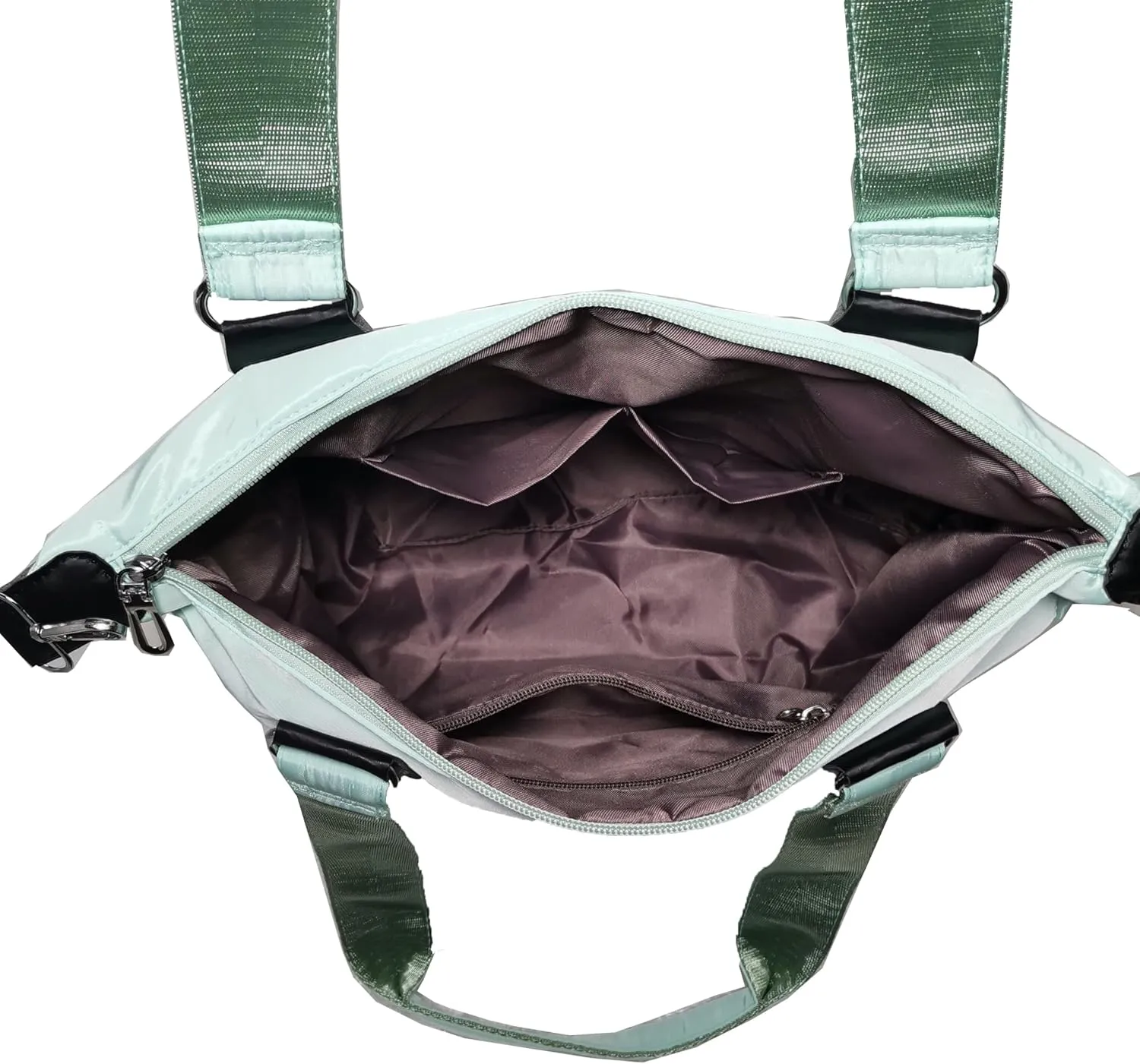 Crossbody Bag for Women Multi-Pocket Nylon Tote Handbag Commuter Shoulder Bag