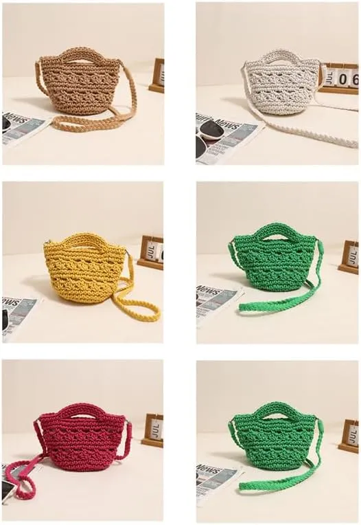 Crossbody Bags For Women Handmade Purse Shoulder Handbag Cotton Purses for Women Travel Bag with Lining Orange