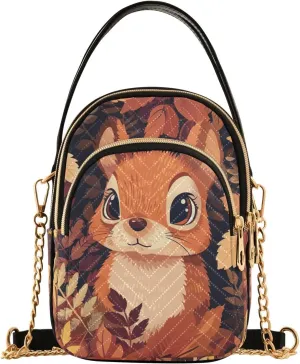 Crossbody Bags for Women Squirrel Nest Women's Crossbody Handbags Leather Purses Shoulder bag