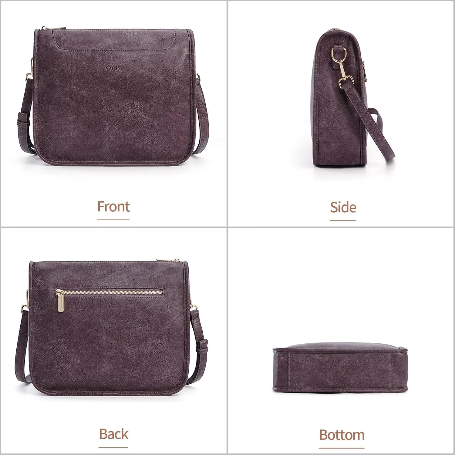 Crossbody Bags For Women Trendy Vegan Leather Travel Bags Shoulder Purses For Women With 2 Adjustable Strap