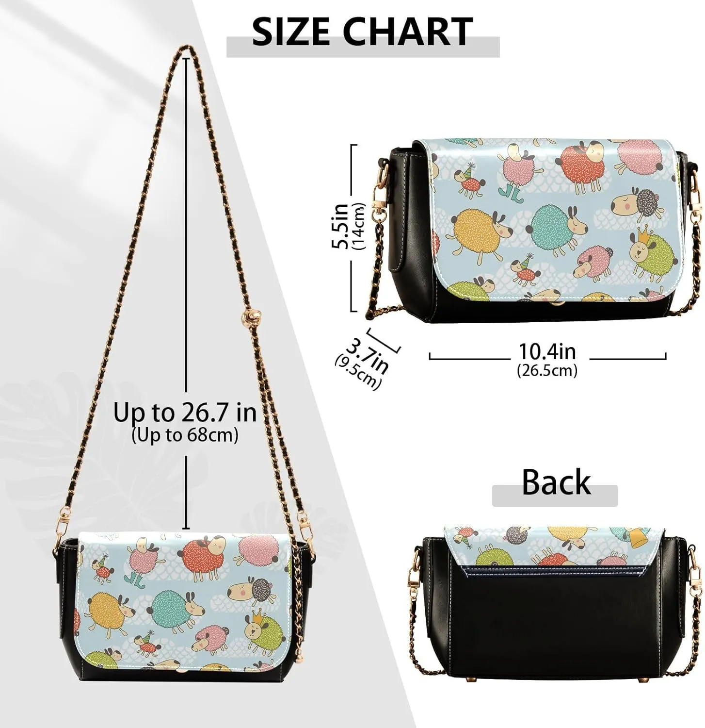 Crossbody Bags for Women Trendy Women's Black Shoulder Bag Small PU Leather Flap Cross Body Bag Handbags