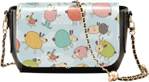 Crossbody Bags for Women Trendy Women's Black Shoulder Bag Small PU Leather Flap Cross Body Bag Handbags