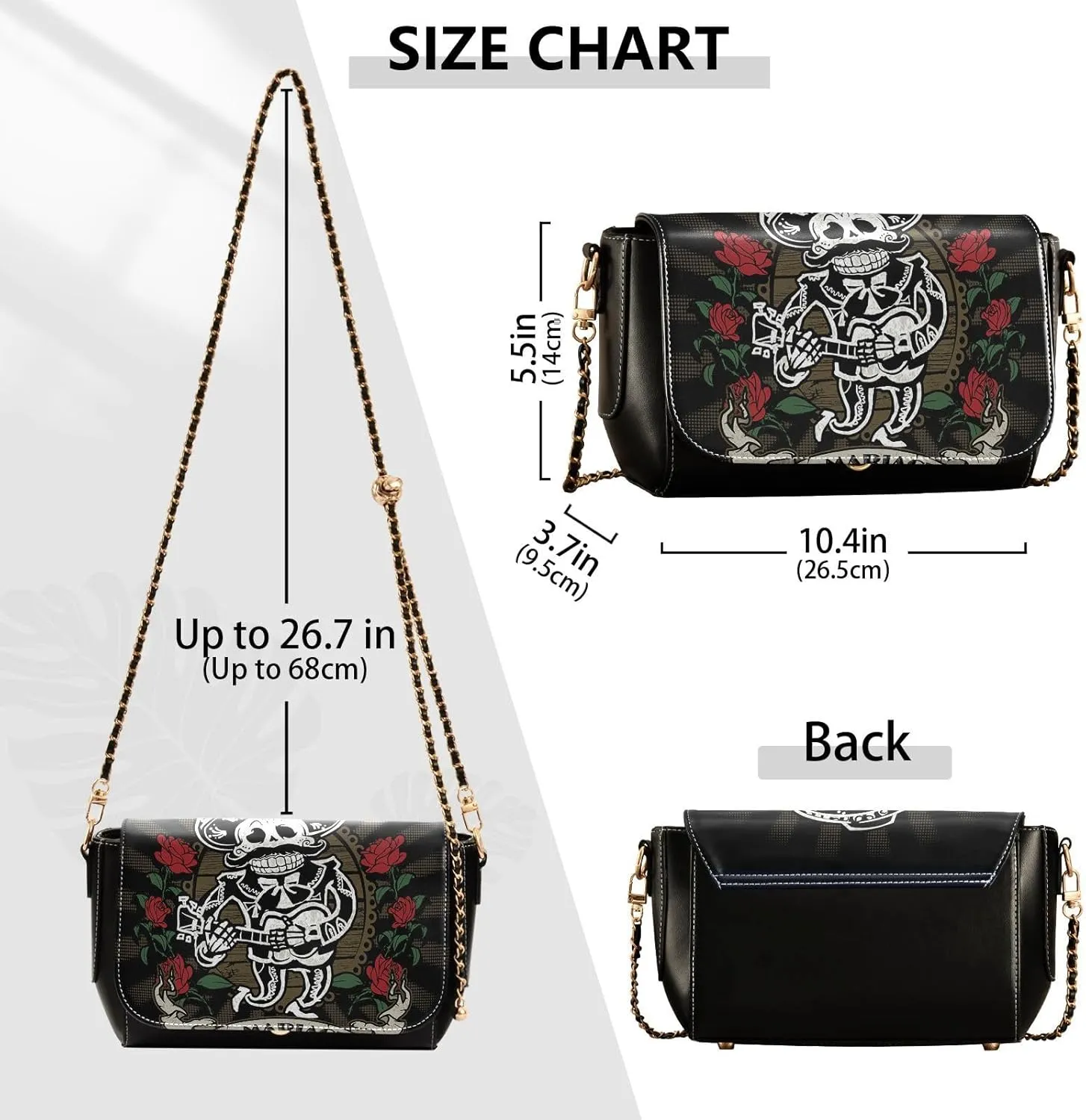 Crossbody Bags for Women Trendy Women's Black Shoulder Bag Small PU Leather Flap Cross Body Bag Handbags