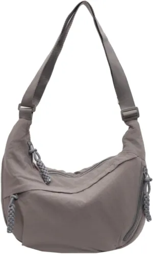 Crossbody Nylon Crescent Bag for Women - Lightweight Small Hobo With 2 Pack Inner Dumpling Bag - Casual