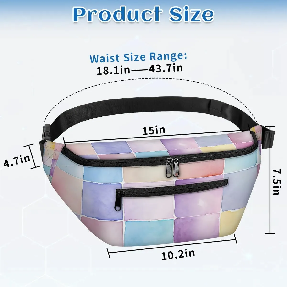 Crossbody Sling Bag for Women Men Plaid Pattern Lightweight Waterproof Travel Essentials