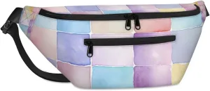 Crossbody Sling Bag for Women Men Plaid Pattern Lightweight Waterproof Travel Essentials
