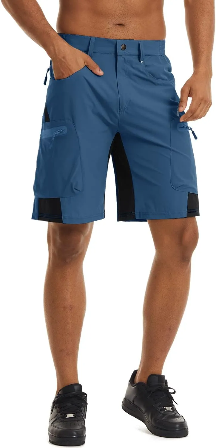 CRYSULLY Men's Hiking Cargo Shorts Outdoor Summer Lightweight Quick Dry Casual Shorts with 5 Pocket
