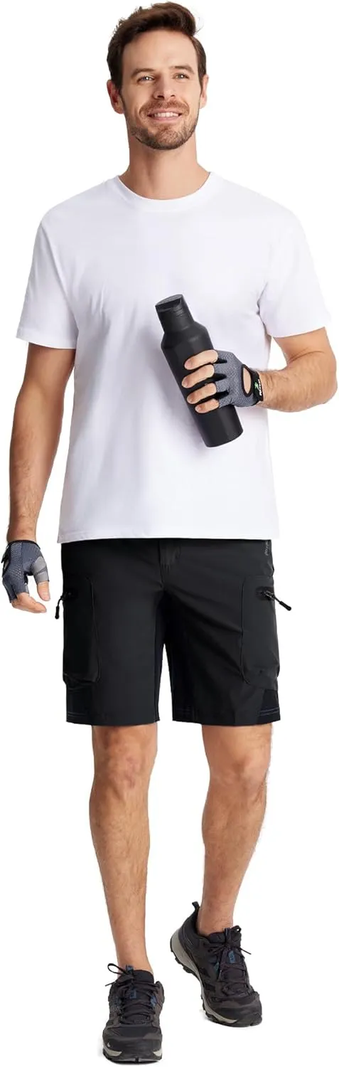 CRYSULLY Men's Hiking Cargo Shorts Outdoor Summer Lightweight Quick Dry Casual Shorts with 5 Pocket