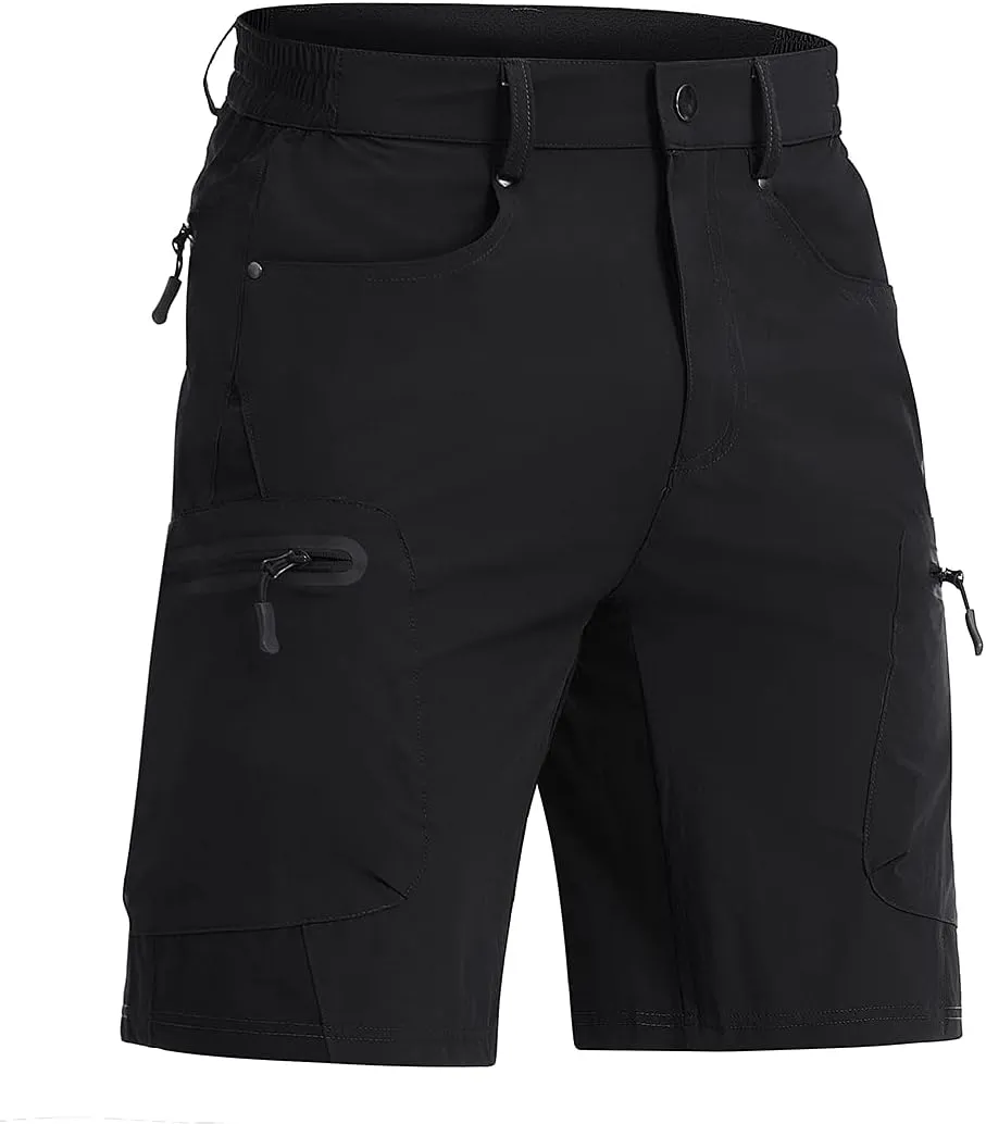 CRYSULLY Men's Hiking Cargo Shorts Outdoor Summer Lightweight Quick Dry Casual Shorts with 5 Pocket