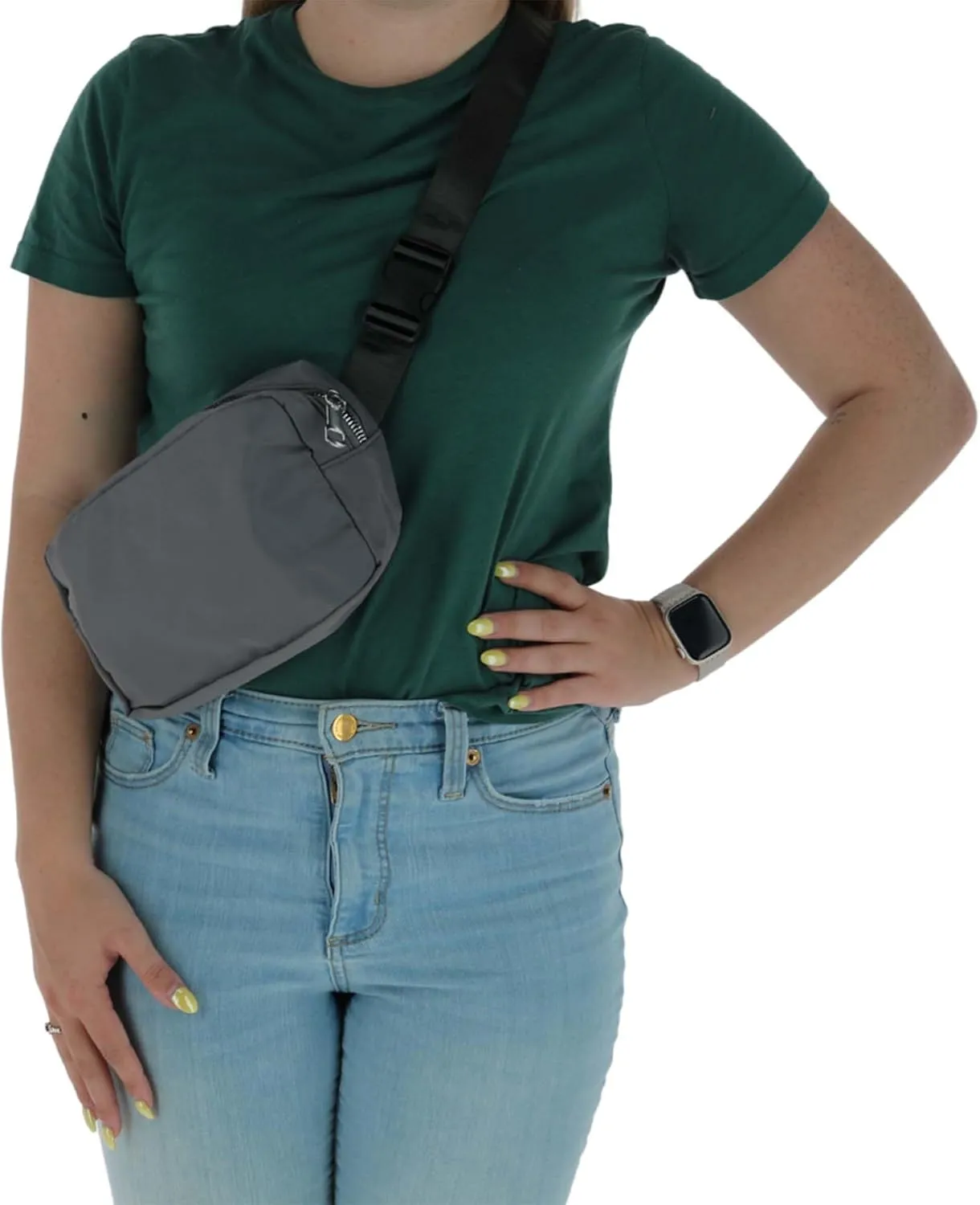 CTM® Nylon Rectangle Belt Bag
