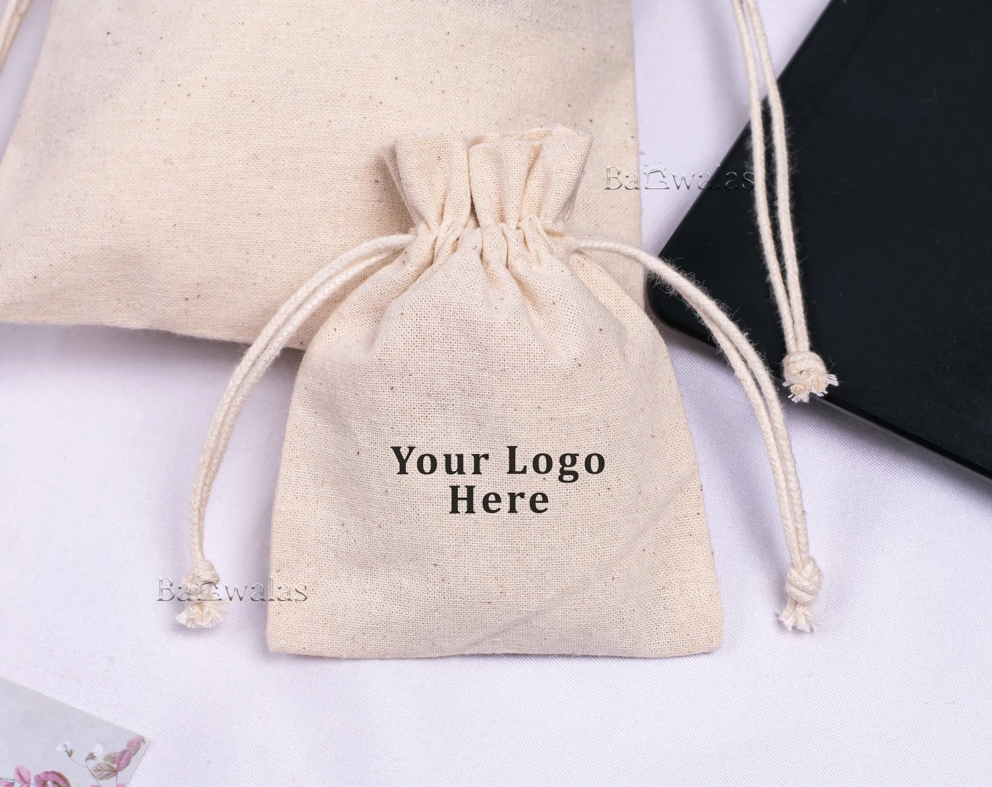 Custom Cotton Drawstring Bags