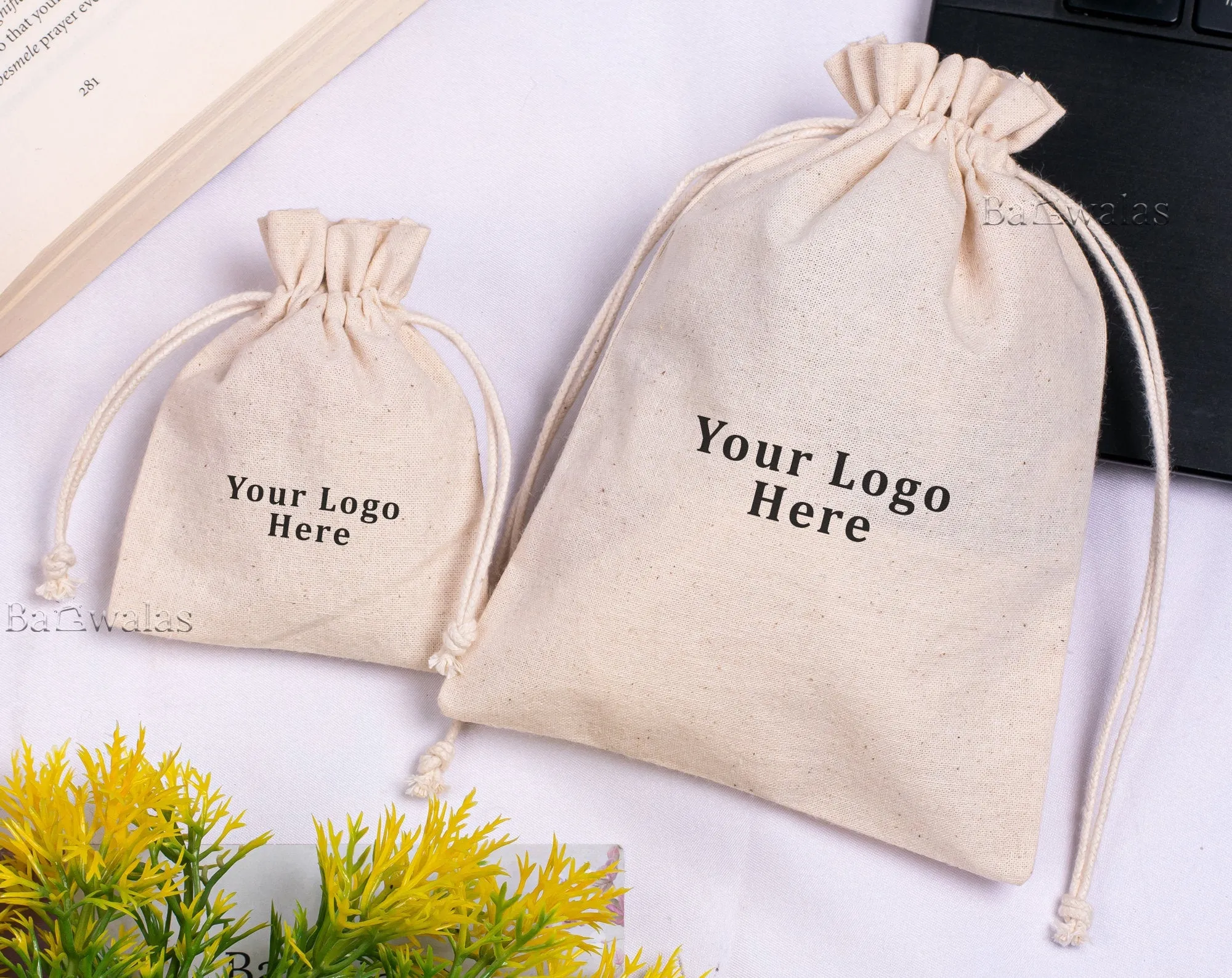 Custom Cotton Drawstring Bags