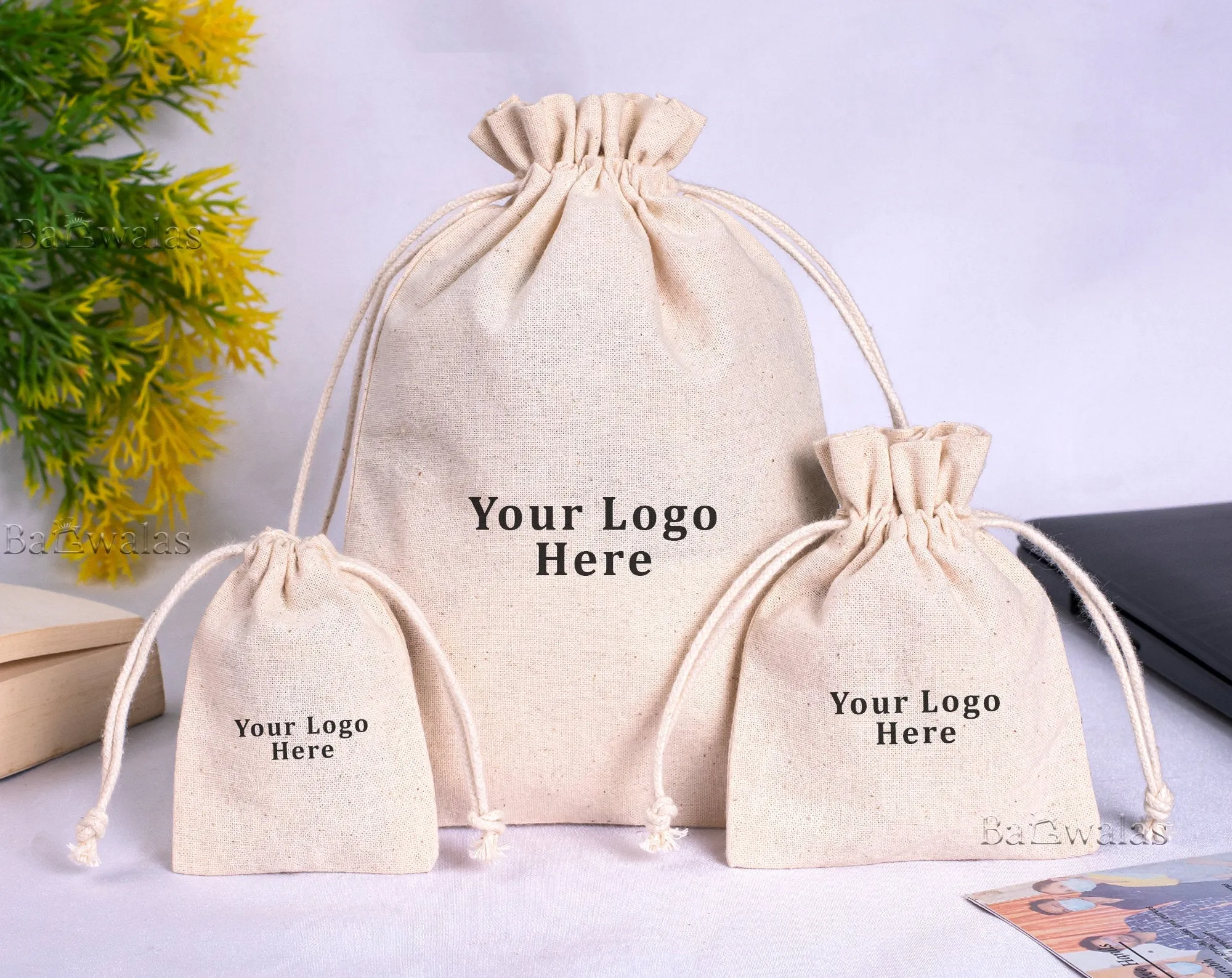 Custom Cotton Drawstring Bags