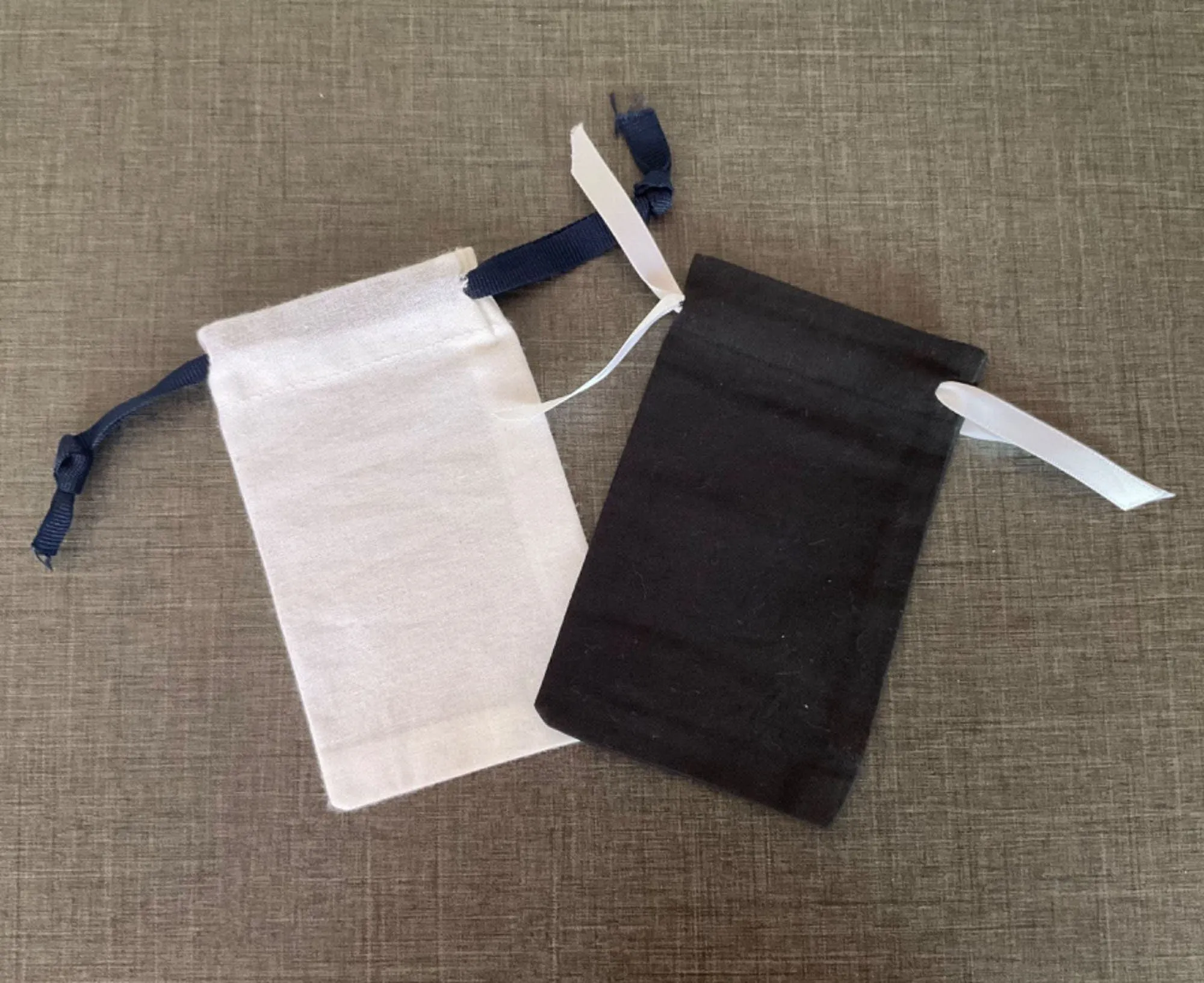 Custom Jewelry Drawstring Packaging Pouch, Personalized Logo Print Jewelry Bags, Wedding Favor Bags, Bulk Gift Bags