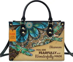 Custom Name Leather Handbags For Women - Christmas Gifts For Women - Christian Gifts