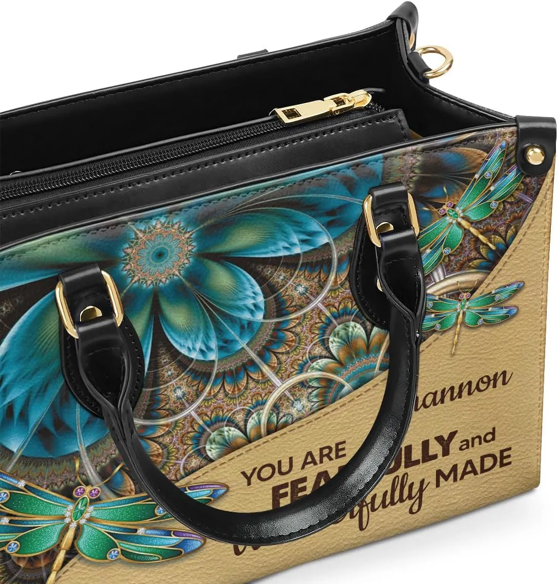 Custom Name Leather Handbags For Women - Christmas Gifts For Women - Christian Gifts