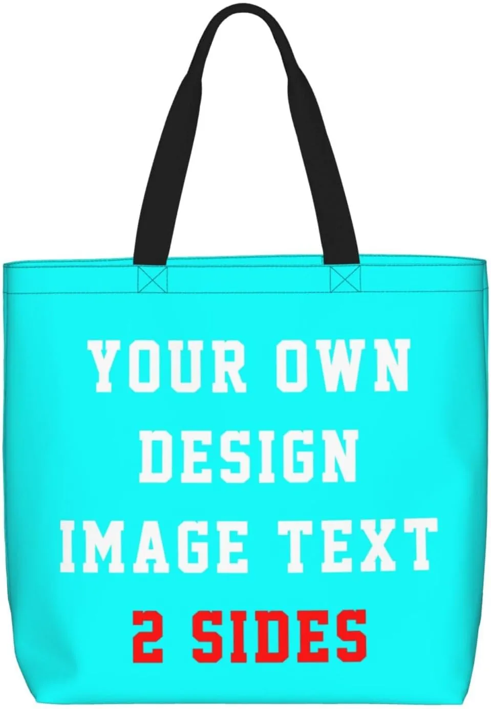 Custom Tote Bags With Logo Name Text Photo, Personalized Custom Bags, Reusable Grocery Bags Bulk Shopping Bags