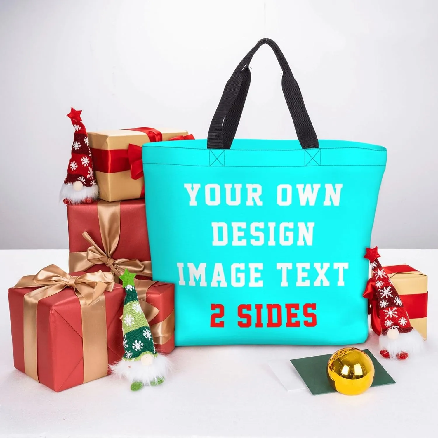 Custom Tote Bags With Logo Name Text Photo, Personalized Custom Bags, Reusable Grocery Bags Bulk Shopping Bags