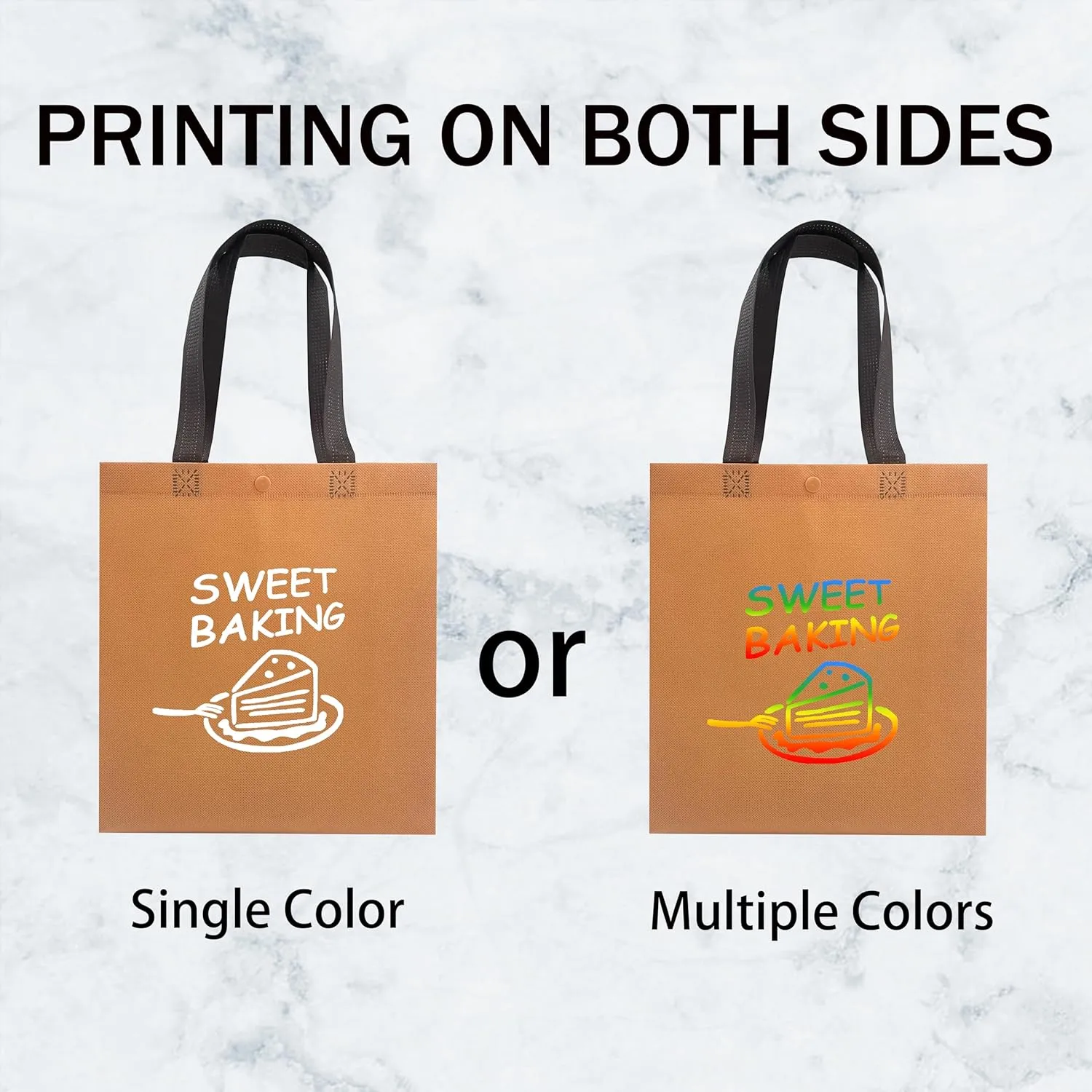 Custom Tote Bags，Personalized Non-Woven bag - Reusable Grocery Bags, Shopping Bags, Promotional Item, Logo,Recyclable