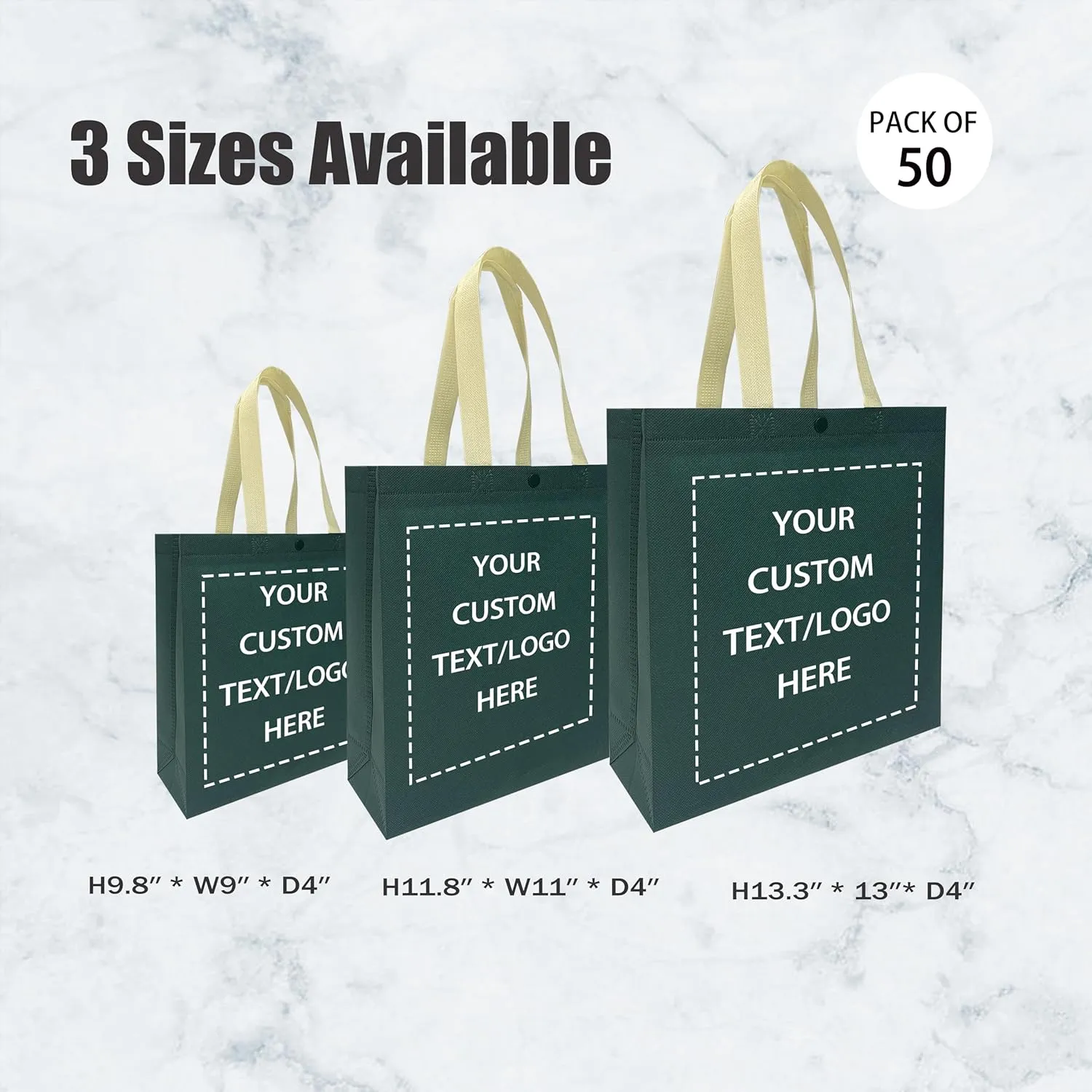 Custom Tote Bags，Personalized Non-Woven bag - Reusable Grocery Bags, Shopping Bags, Promotional Item, Logo,Recyclable