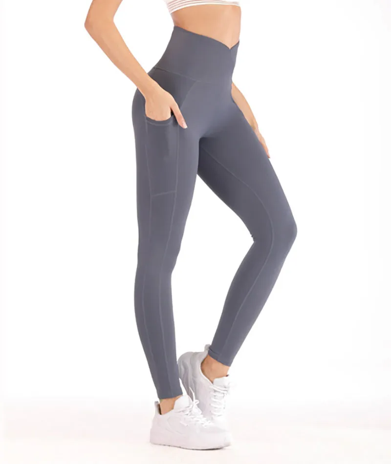 Custom Yoga Pants Wholesale with Side Pockets YS9329W