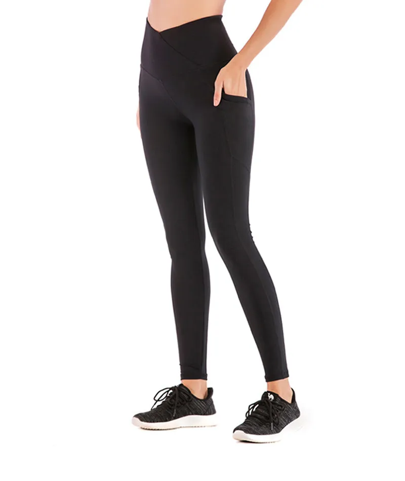 Custom Yoga Pants Wholesale with Side Pockets YS9329W