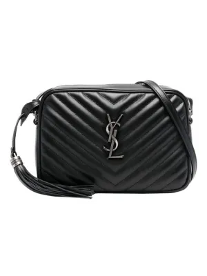 Customer-first approach Laurent Cross Slashed prices Saint Camera Black Quilted Lou Leather Bag