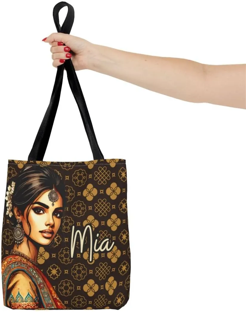 Customizable Tote Bags for Women-Bollywood Lover Tote Bags-Custom Name or Text Print Chai Lover Gift Totes