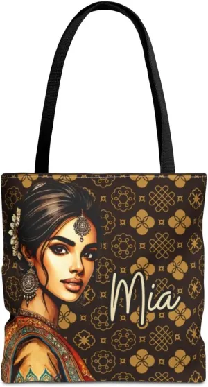Customizable Tote Bags for Women-Bollywood Lover Tote Bags-Custom Name or Text Print Chai Lover Gift Totes