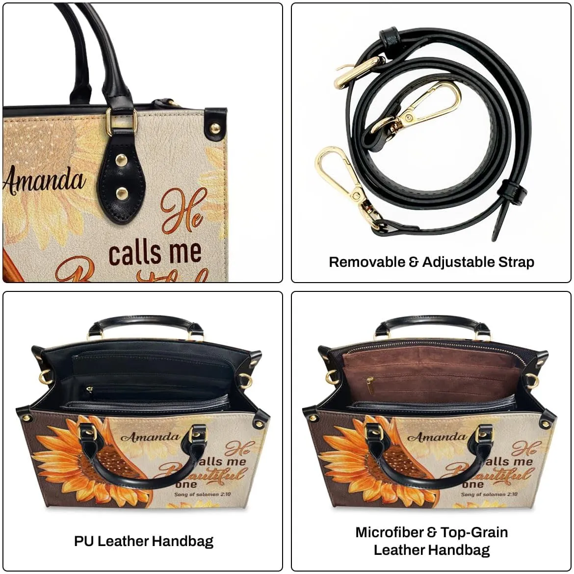 Customized Leather Handbags For Women - Christmas Gifts For Women - Christian Gift