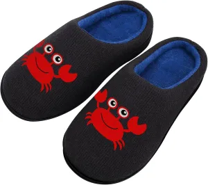 Cute Crab Women's Knitted Cotton Slippers Soft Comfort Warm House Casual Shoes