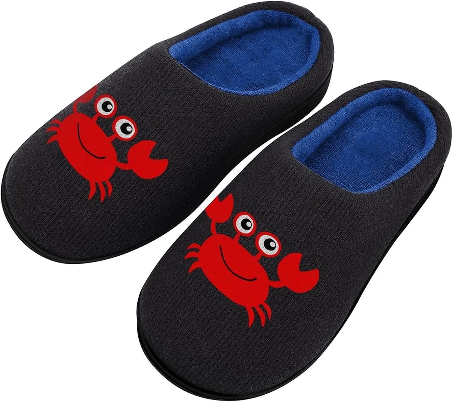 Cute Crab Women's Knitted Cotton Slippers Soft Comfort Warm House Casual Shoes