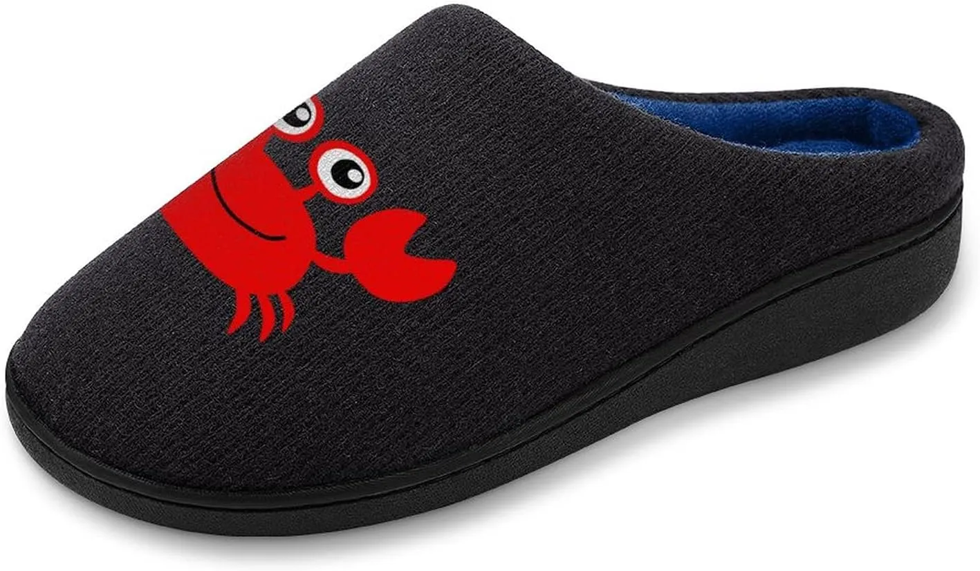 Cute Crab Women's Knitted Cotton Slippers Soft Comfort Warm House Casual Shoes
