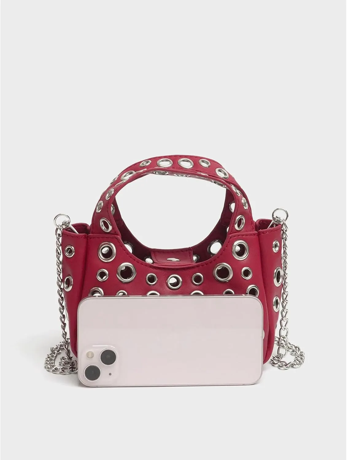 Cute Purse Studded Punk Purses Going Out Y2K Leather Shoulder Bag Everyday Vintage Handbag Aesthetic Purses