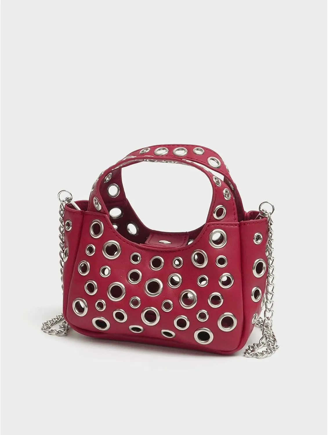 Cute Purse Studded Punk Purses Going Out Y2K Leather Shoulder Bag Everyday Vintage Handbag Aesthetic Purses