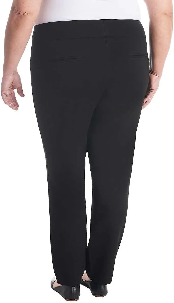 Dalia Women's Pull-On Ponte Pant 4-Way Stretch Fabric
