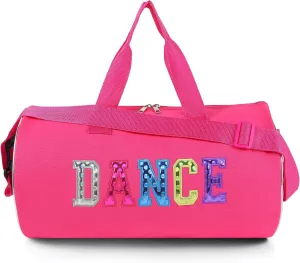 Dance Duffle Bag for Girls Sport Gym Bags Overnight Travel Bags Fun Dance Workout Duffel Bag with Adjustable Carry On and Handy Pouch for Dancers, Girls, Teens, Student Athletes (Style-2)