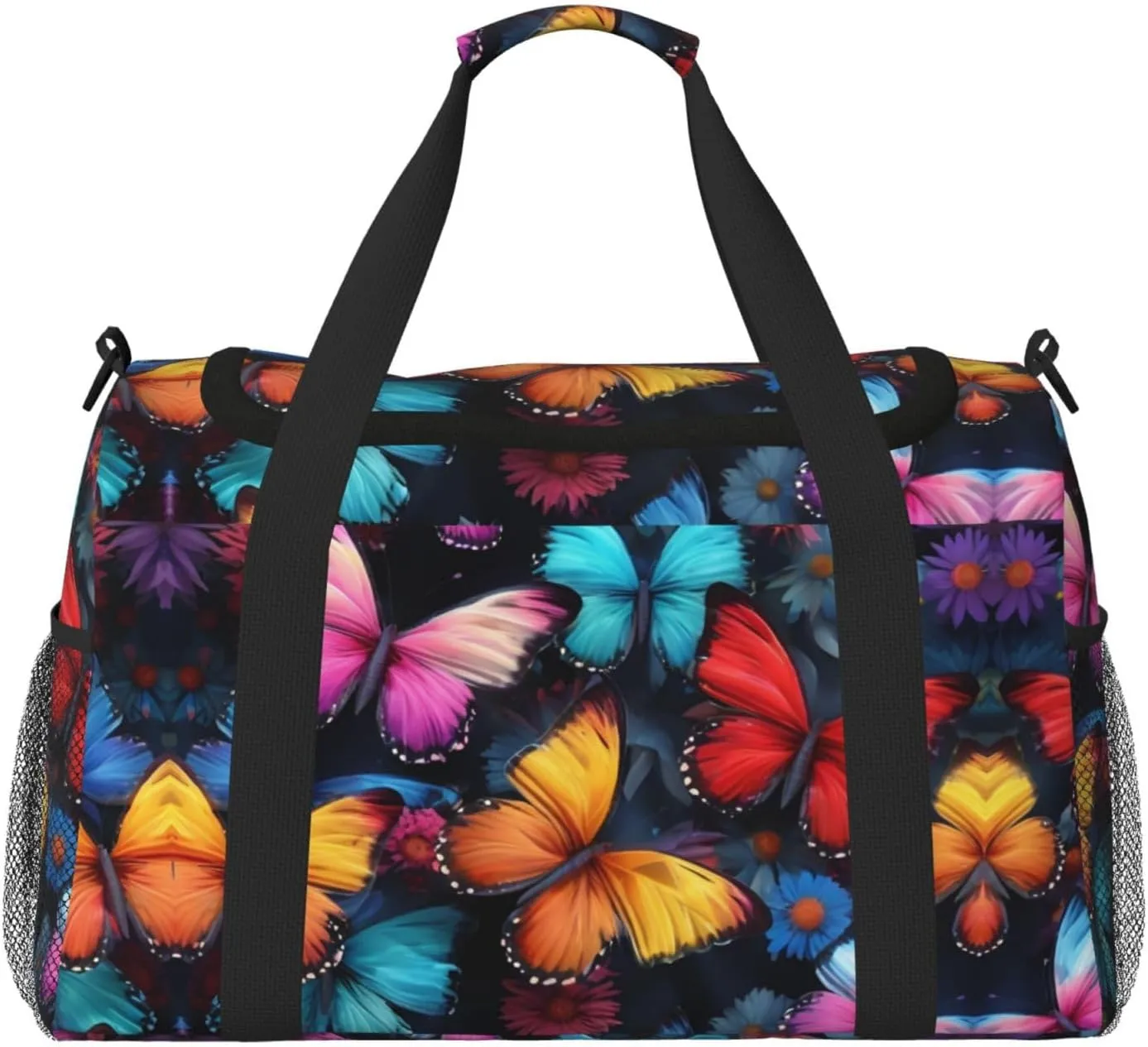 Dancing Butterfly print Weekender Overnight Carry On Bag Gym Luggage Bag Duffel Bag for Travel Women
